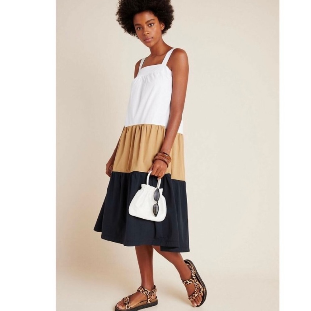 ANTHROPOLOGIE Ashleigh colorblocked dress size S